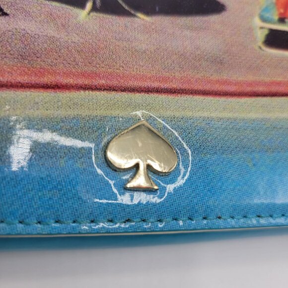 Kate Spade Poolside Wish You We’re Here Dive In Wallet Poolside Print *READ* - Picture 4 of 13